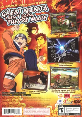 Naruto - Ultimate Ninja 2 box cover back